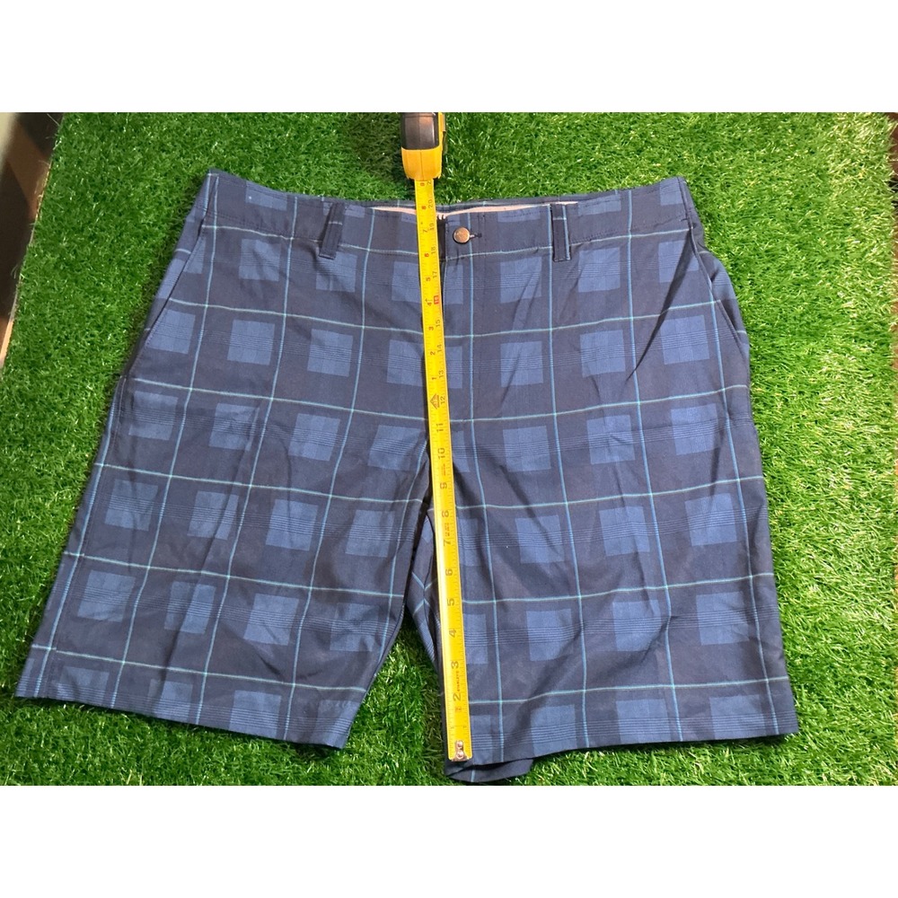Callaway Mens Golf Shorts Blue Plaid Flat Front Stretch Performance Size 36 - Picture 3 of 5